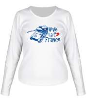 Женская футболка длинный рукав AMX 12t Viva la France