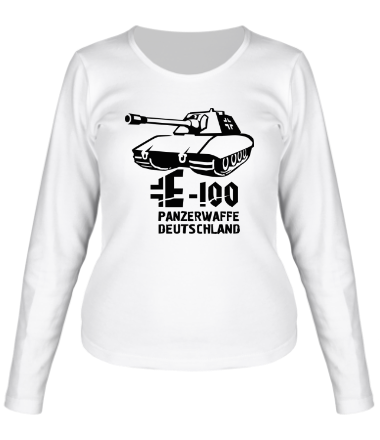 Женская футболка длинный рукав Танк E-100