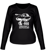 Женская футболка длинный рукав Танк E-100 фото