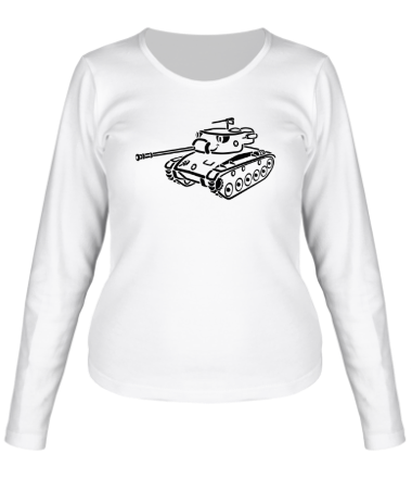 Женская футболка длинный рукав Танк Чаффи