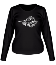 Женская футболка длинный рукав Танк Чаффи