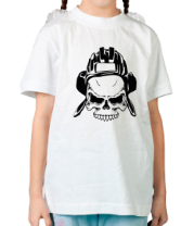 Детская футболка Череп Танкиста фото