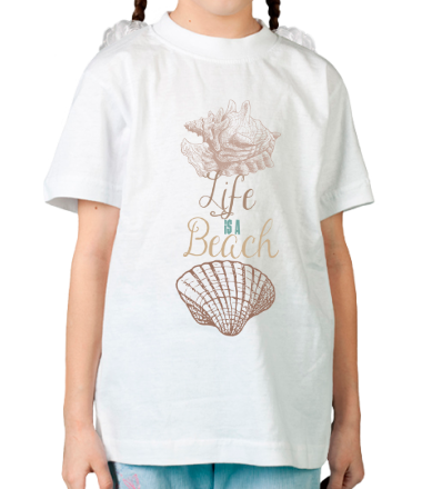 Детская футболка Жизнь - это пляж