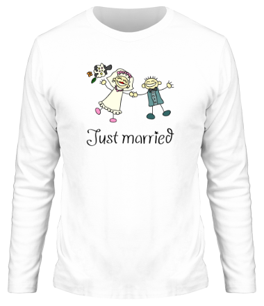 Мужская футболка длинный рукав Just Married
