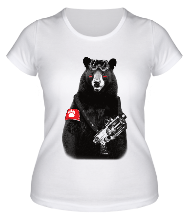 Женская футболка Медведь Бунтарь