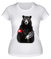 Женская футболка Медведь Бунтарь фото