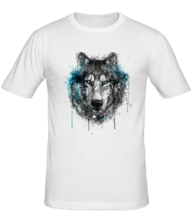 Мужская футболка Волк брызги