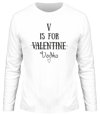 Мужская футболка длинный рукав V значит Vodka