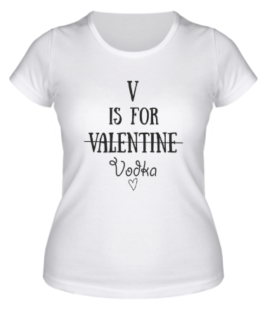 Женская футболка V значит Vodka