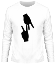 Мужская футболка длинный рукав Жесть пальцами фото