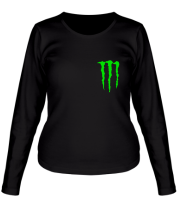Женская футболка длинный рукав Monster Energy (logo)