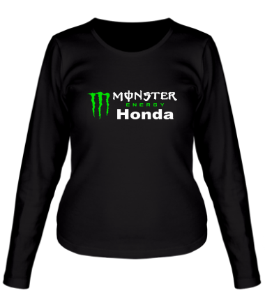 Женская футболка длинный рукав Monster Energy Honda