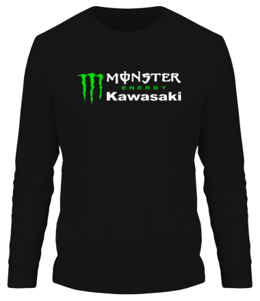 Мужская футболка длинный рукав Monster Energy Kawasaki