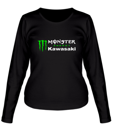 Женская футболка длинный рукав Monster Energy Kawasaki