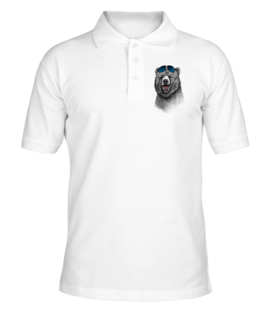Мужская футболка поло Счастливый Медведь