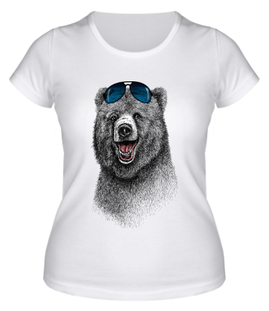 Женская футболка Счастливый Медведь
