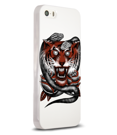 Чехол для iPhone Тигр и змеи