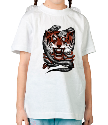 Детская футболка Тигр и змеи