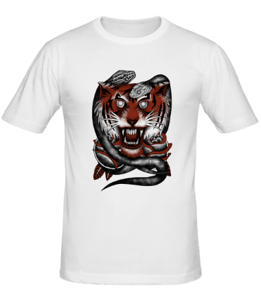 Мужская футболка Тигр и змеи