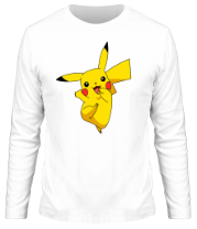 Мужская футболка длинный рукав Pikachu Smile фото