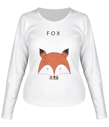 Женская футболка длинный рукав FOX