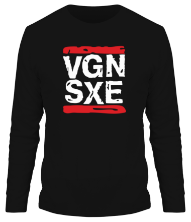 Мужская футболка длинный рукав Vegan sXe