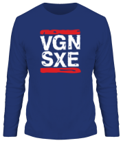 Мужская футболка длинный рукав Vegan sXe
