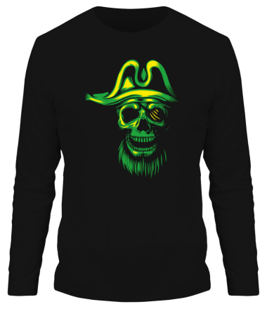 Мужская футболка длинный рукав Голова пирата