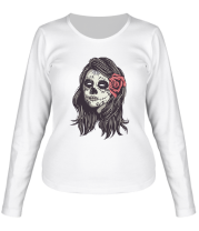 Женская футболка длинный рукав Девушка зомби