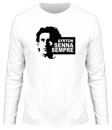 Мужская футболка длинный рукав Ayrton Senna Sempre