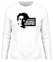 Мужская футболка длинный рукав Ayrton Senna Sempre фото