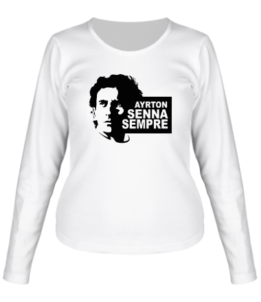 Женская футболка длинный рукав Ayrton Senna Sempre