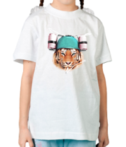 Детская футболка Тигр тусовщик фото