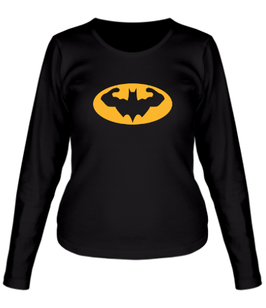Женская футболка длинный рукав Batman bodybuilder