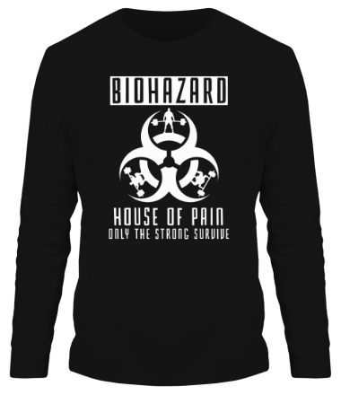 Мужская футболка длинный рукав Biohazard House of pain