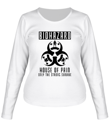 Женская футболка длинный рукав Biohazard House of pain