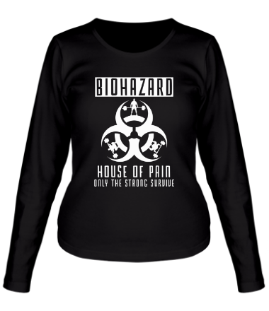 Женская футболка длинный рукав Biohazard House of pain
