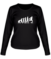 Женская футболка длинный рукав Футбольная Эволюция фото