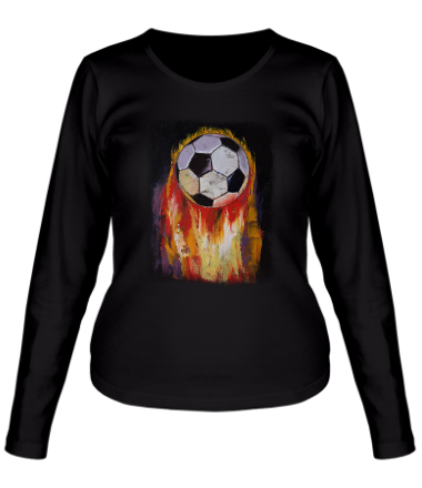 Женская футболка длинный рукав Футбольный мяч