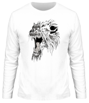 Мужская футболка длинный рукав Китайский дракон