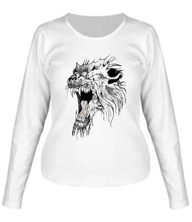 Женская футболка длинный рукав Китайский дракон