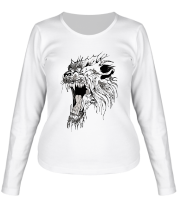 Женская футболка длинный рукав Китайский дракон фото