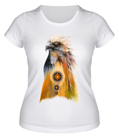 Женская футболка Орел-индеец