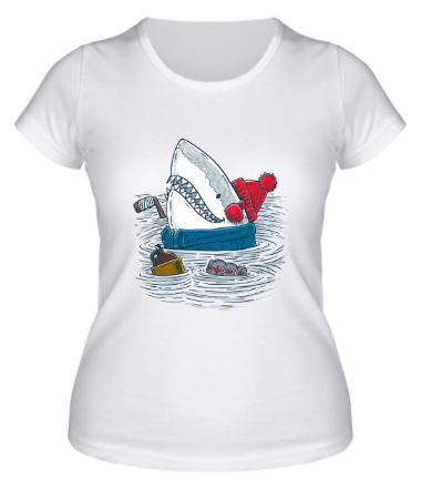 Женская футболка Белые акулы