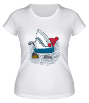 Женская футболка Белые акулы фото