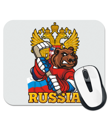 Коврик для мыши Российский Хоккей. Медведь.