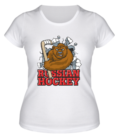 Женская футболка Русский хоккей