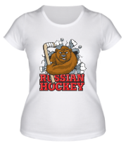 Женская футболка Русский хоккей фото