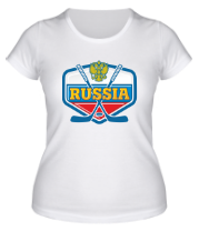 Женская футболка Россия. Хоккей.