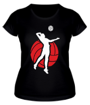 Женская футболка Волейболист фото